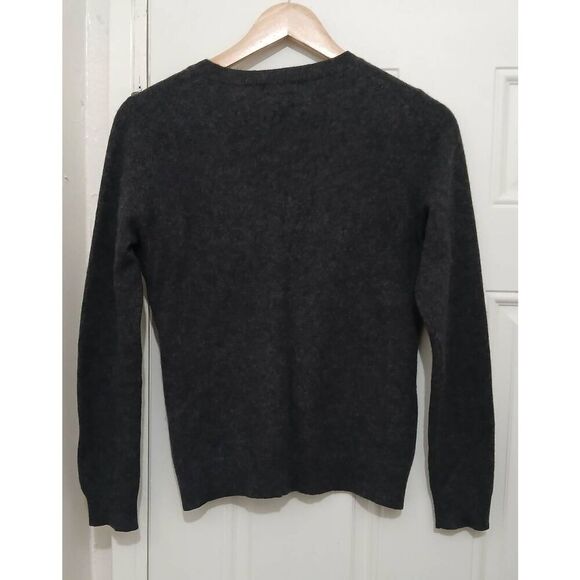 Lord and Taylor womens small 100% cashmere sweater lightweight charcoal gray - Picture 6 of 8